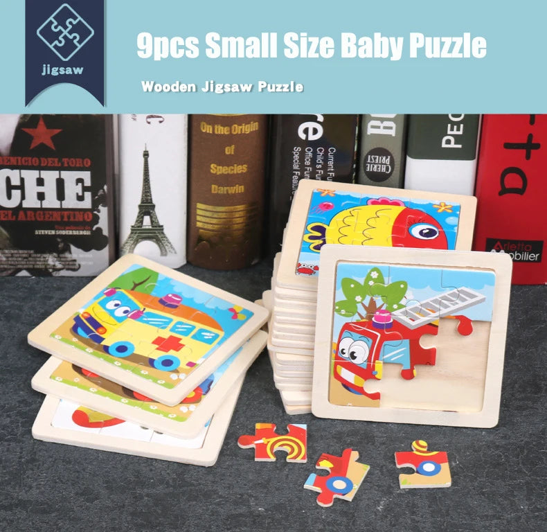 Puzzle en bois 9 pièces