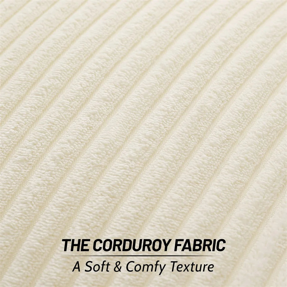 Housse de coussin en velours côtelé Homaxy 45x45cm