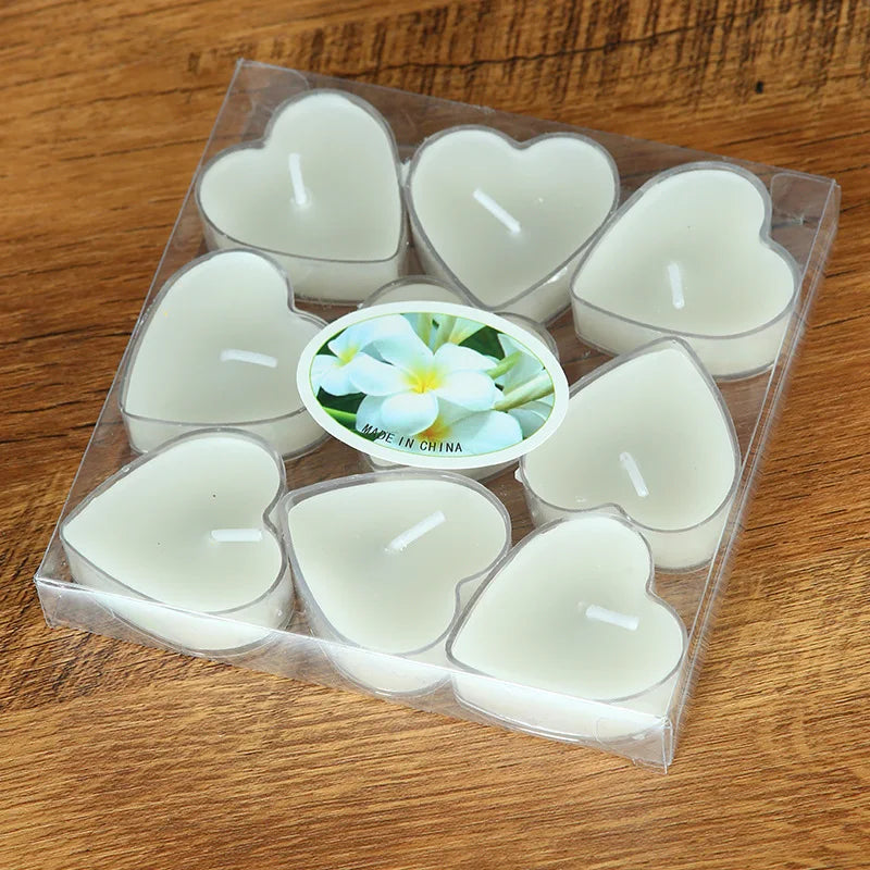 Bougie en forme de cœur 9 pieces