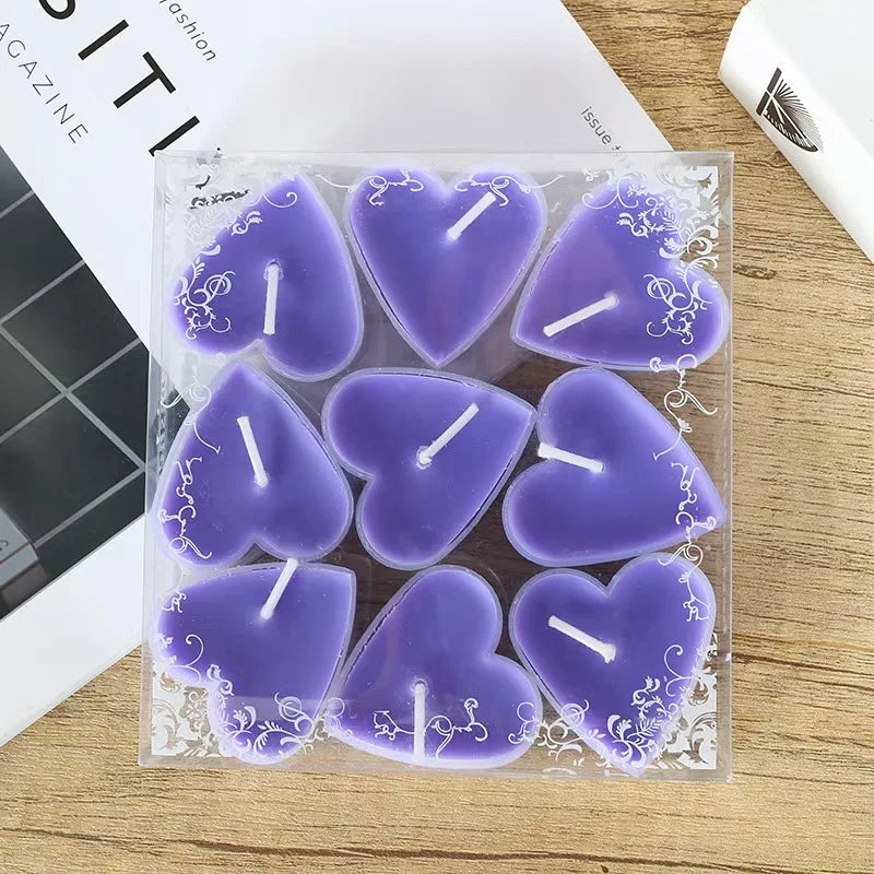 Bougie en forme de cœur 9 pieces