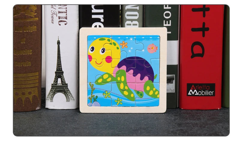 Puzzle en bois 9 pièces