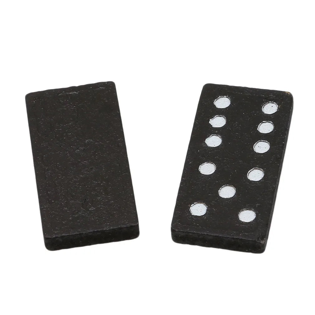 Boîte de jeux de société en bois Black Dominos