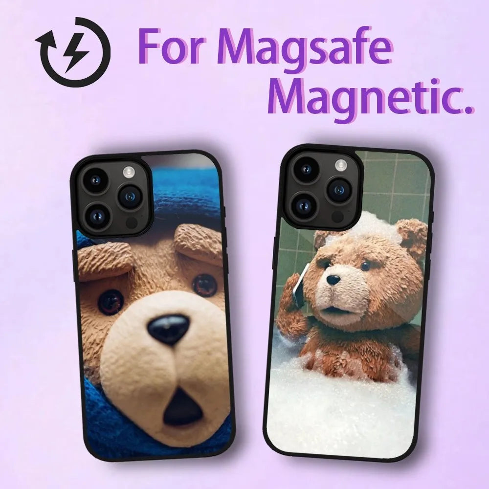 Coque de téléphone magnétique pour iPhone TED