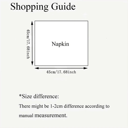 Lot de 6 serviettes de table 40 x 40 cm