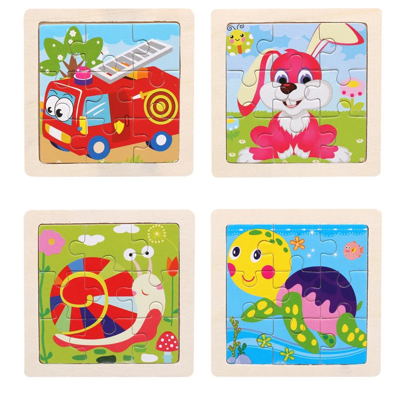 Puzzle en bois 9 pièces