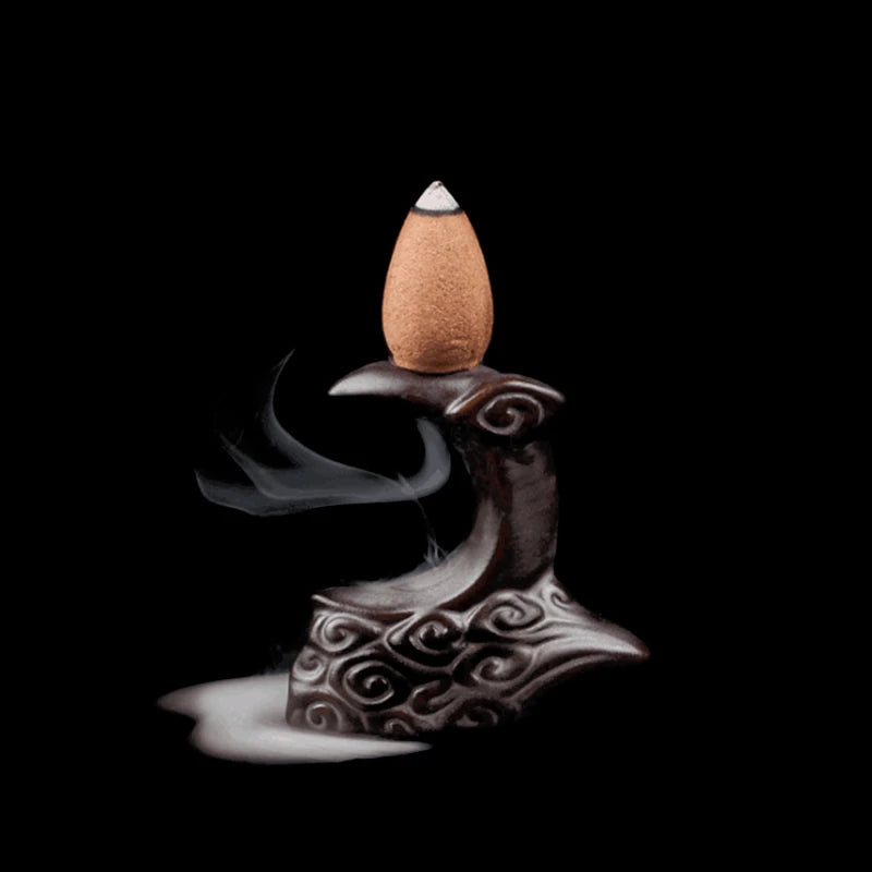 mini brûleur d'encens en chute d'eau