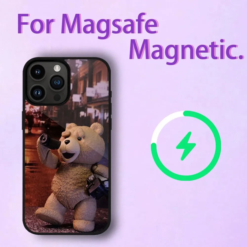 Coque de téléphone magnétique pour iPhone TED