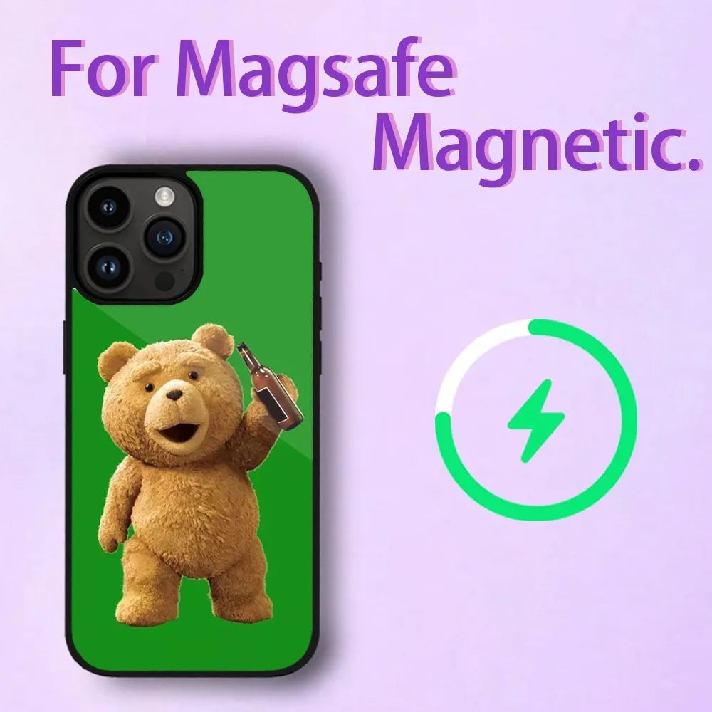 Coque de téléphone magnétique pour iPhone TED