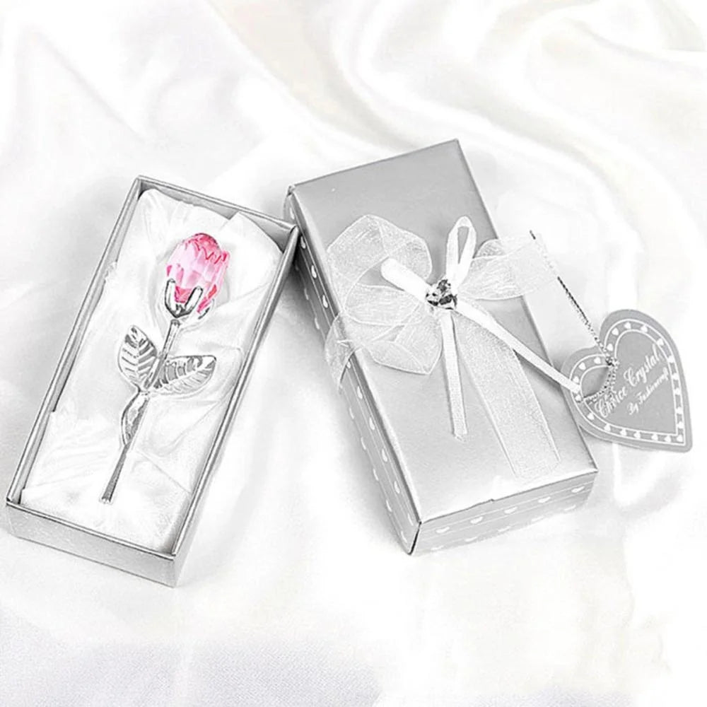 Fleur rose cristal artificielle