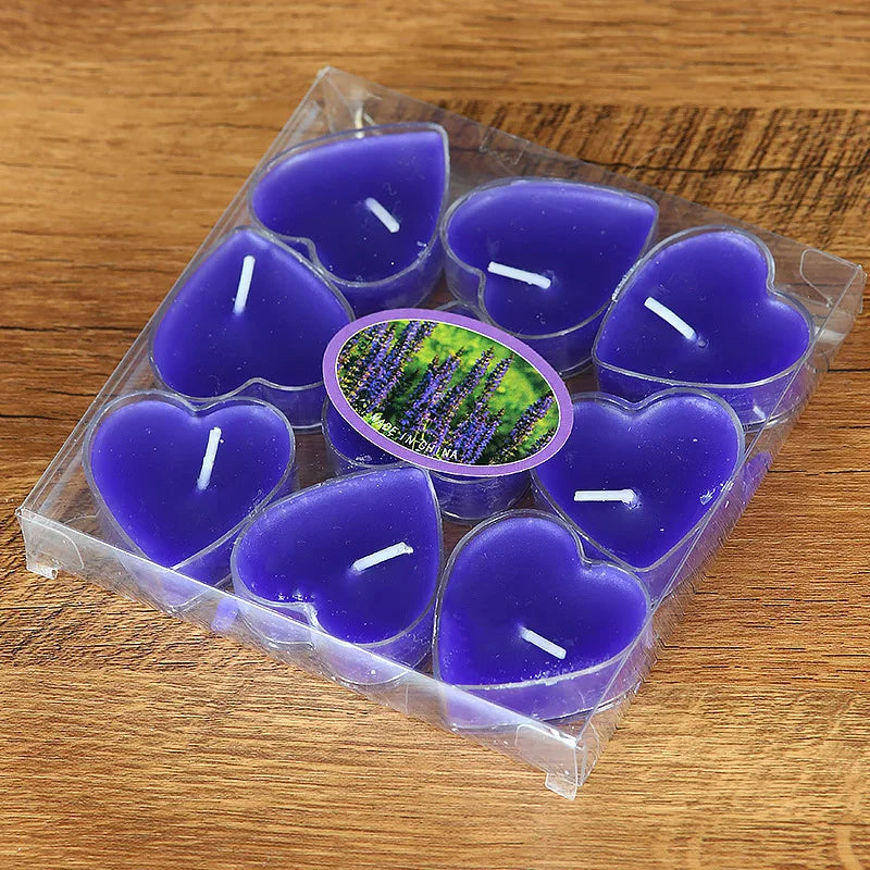 Bougie en forme de cœur 9 pieces