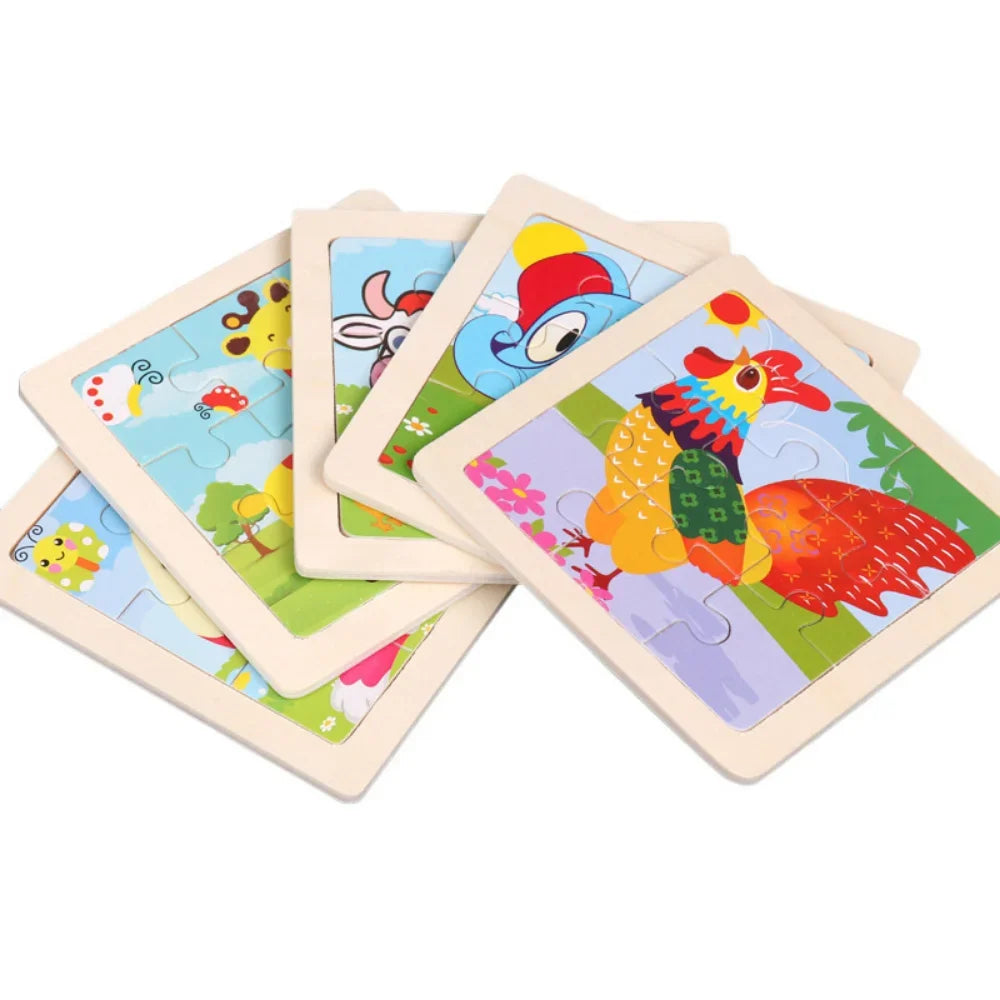 Puzzle en bois 9 pièces