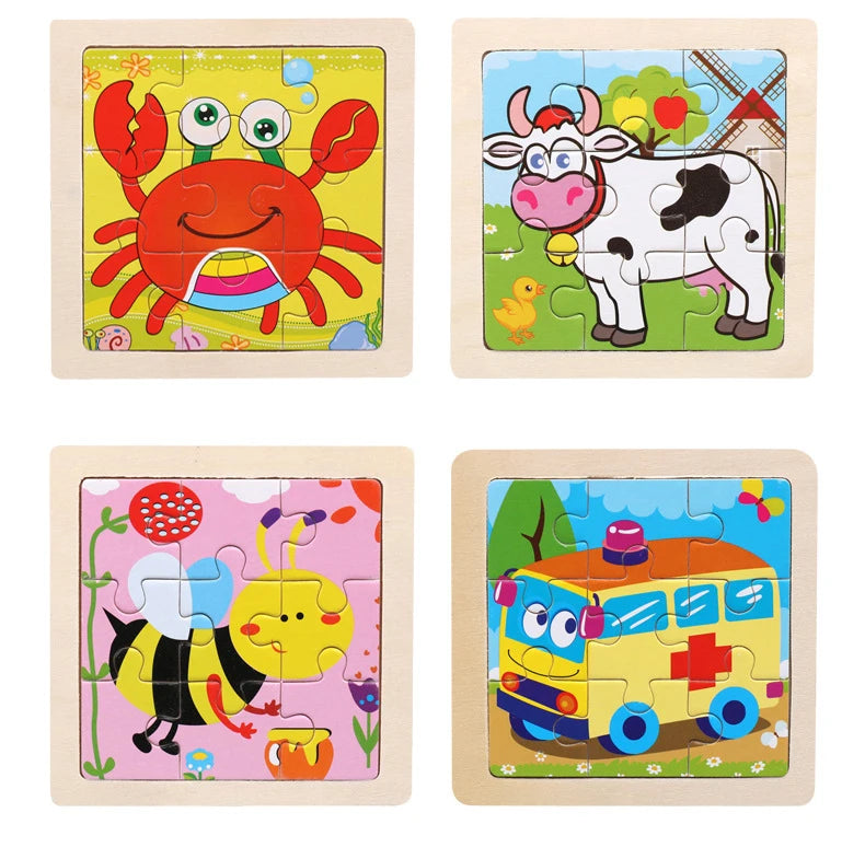 Puzzle en bois 9 pièces