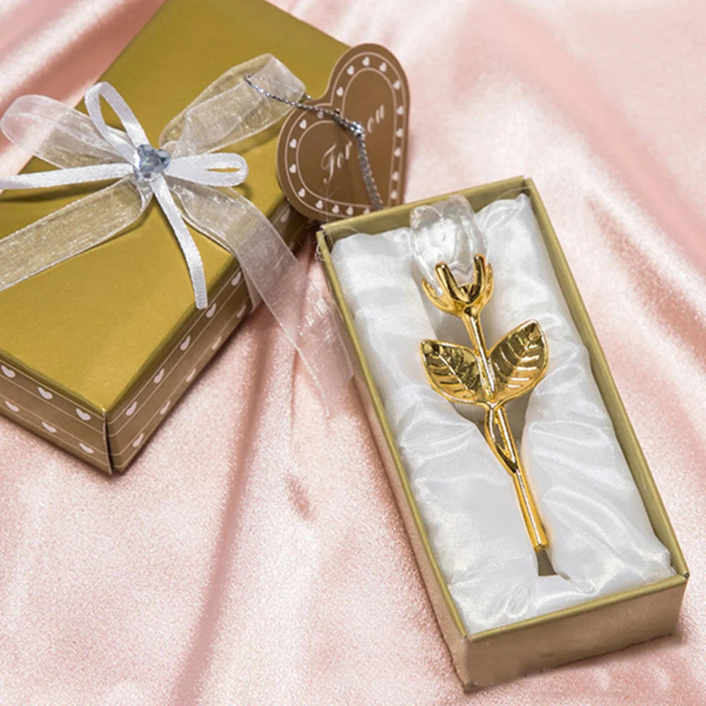 Fleur rose cristal artificielle