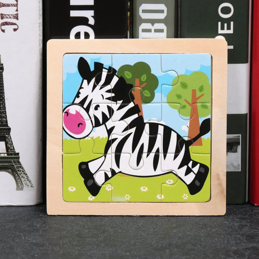 Puzzle en bois 9 pièces