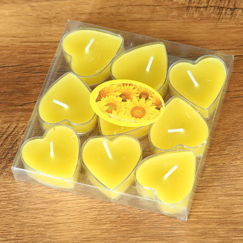 Bougie en forme de cœur 9 pieces