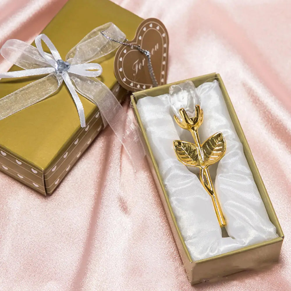 Fleur rose cristal artificielle