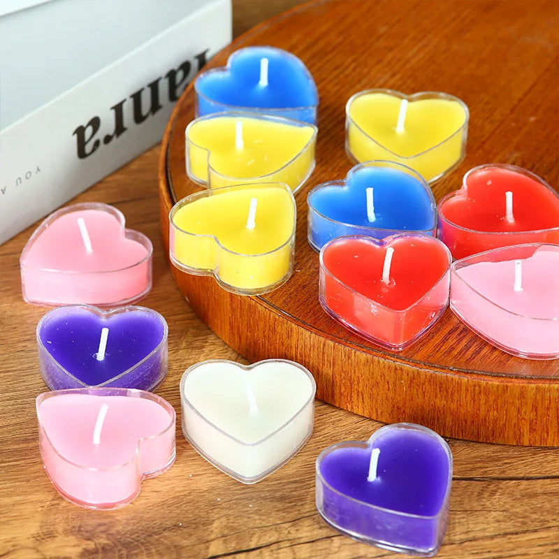 Bougie en forme de cœur 9 pieces