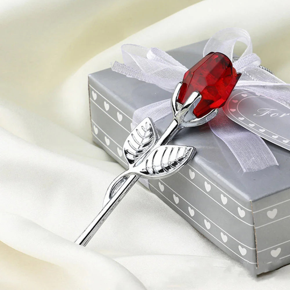 Fleur rose cristal artificielle