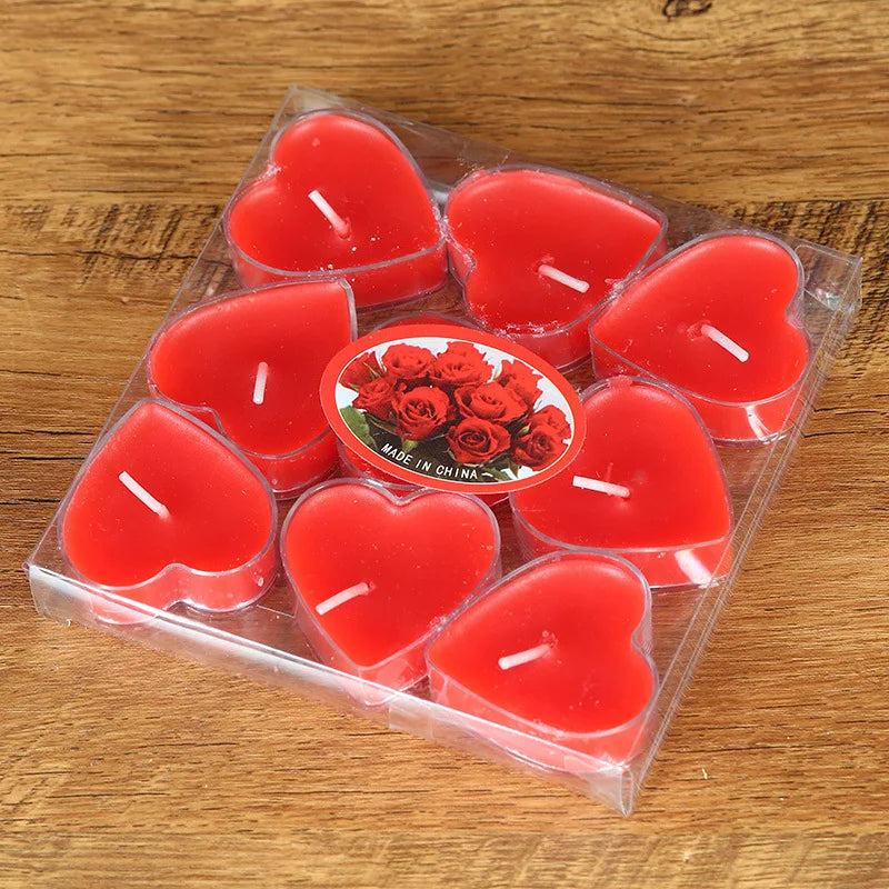 Bougie en forme de cœur 9 pieces