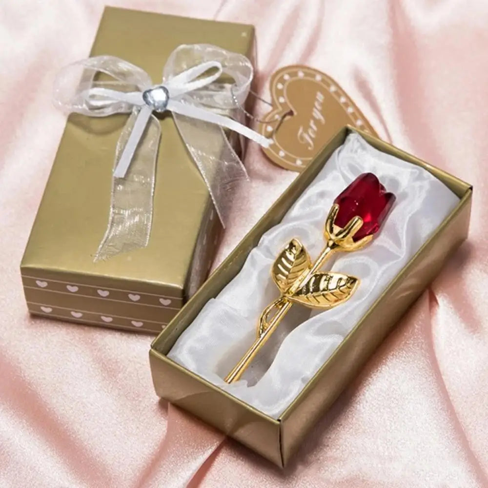 Fleur rose cristal artificielle