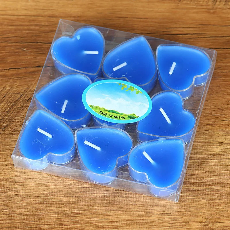 Bougie en forme de cœur 9 pieces