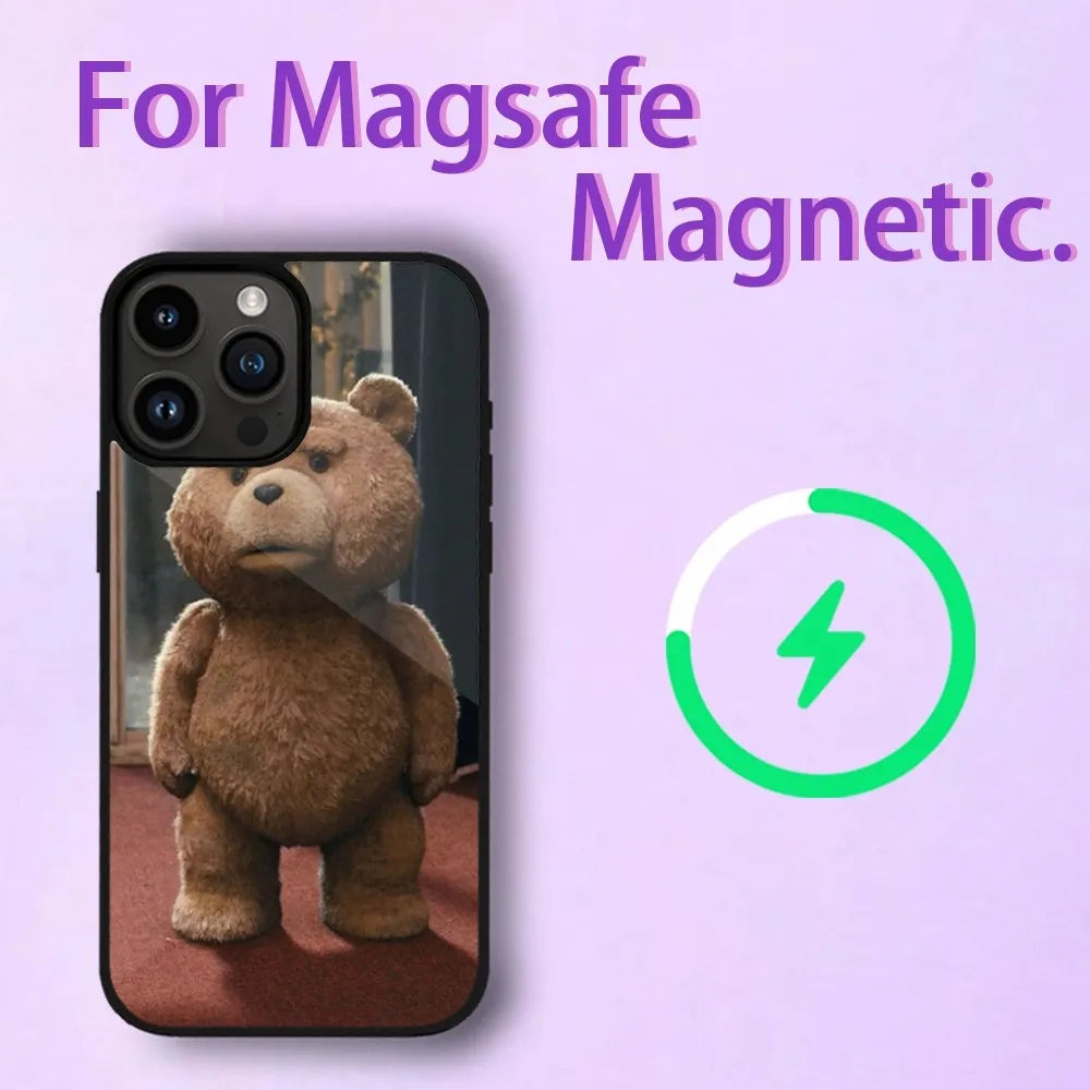 Coque de téléphone magnétique pour iPhone TED