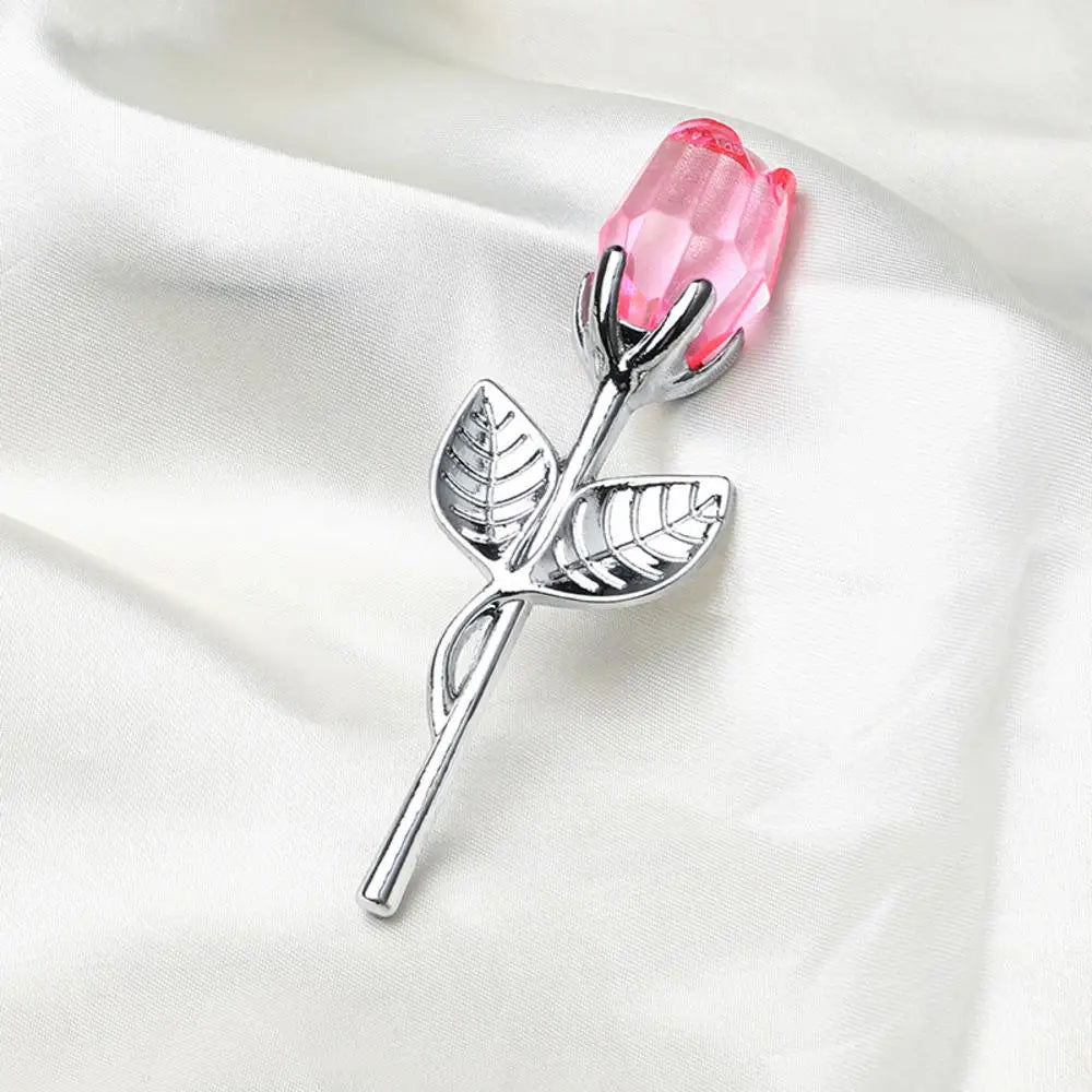 Fleur rose cristal artificielle
