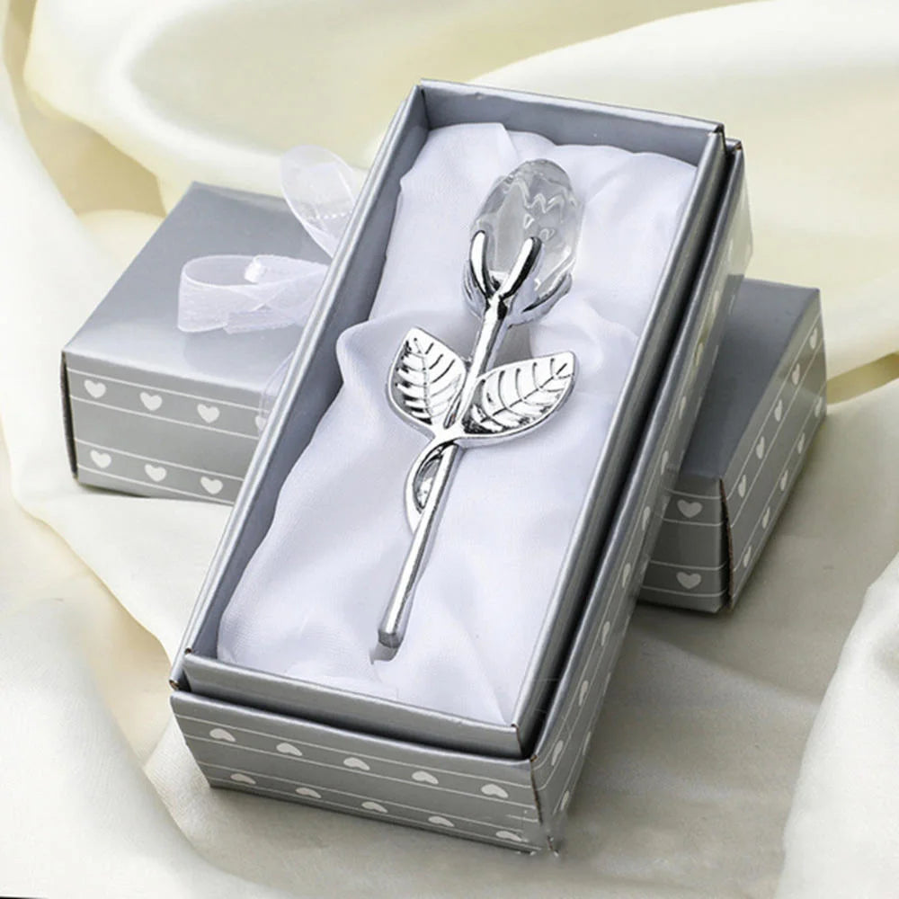 Fleur rose cristal artificielle