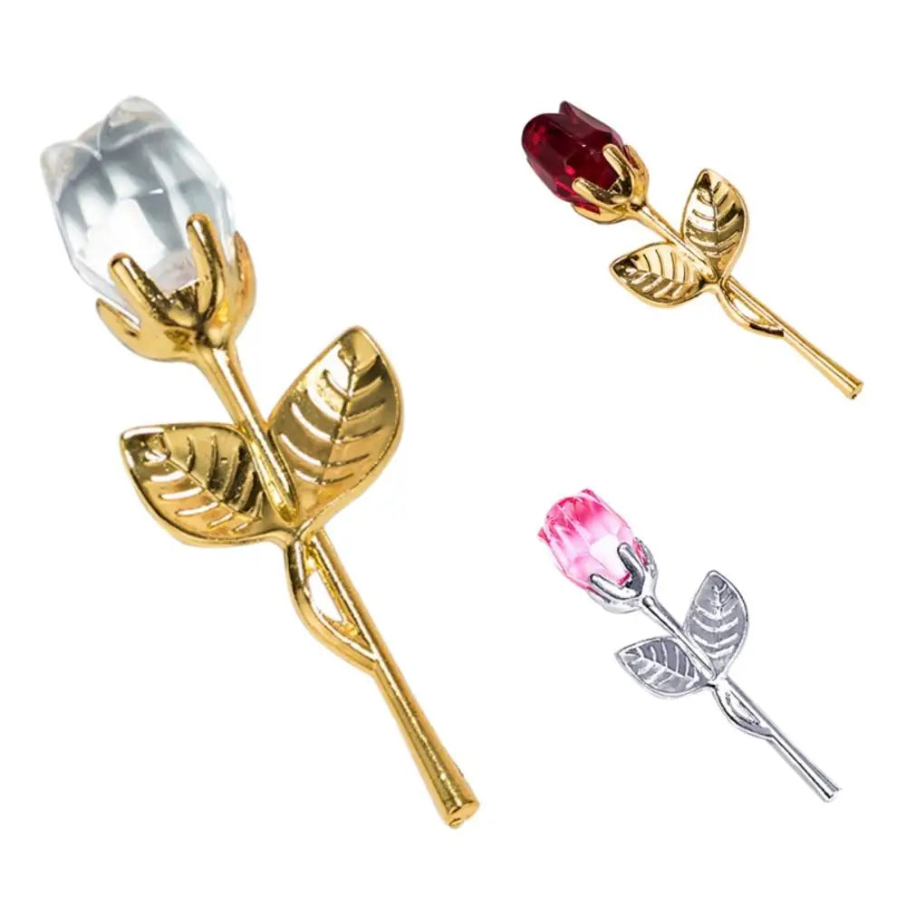 Fleur rose cristal artificielle