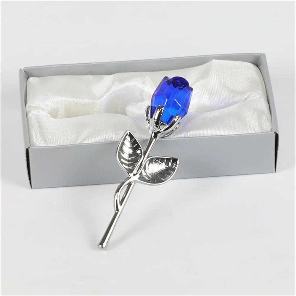 Fleur rose cristal artificielle
