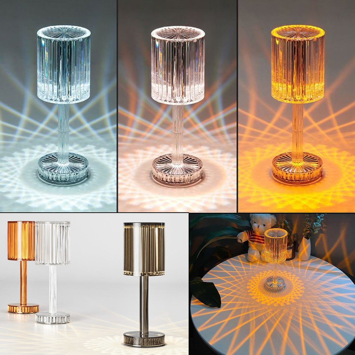 Nouvelle Table De Cristal Lampe