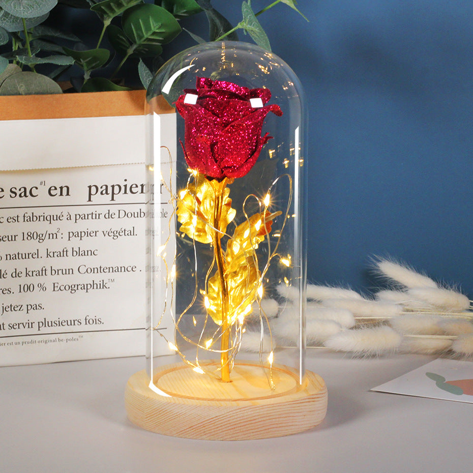 Lampe Éternelle Rose Fleurs LED Lumière