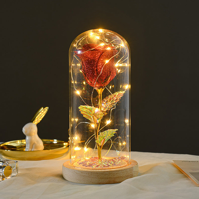 Lampe Éternelle Rose Fleurs LED Lumière