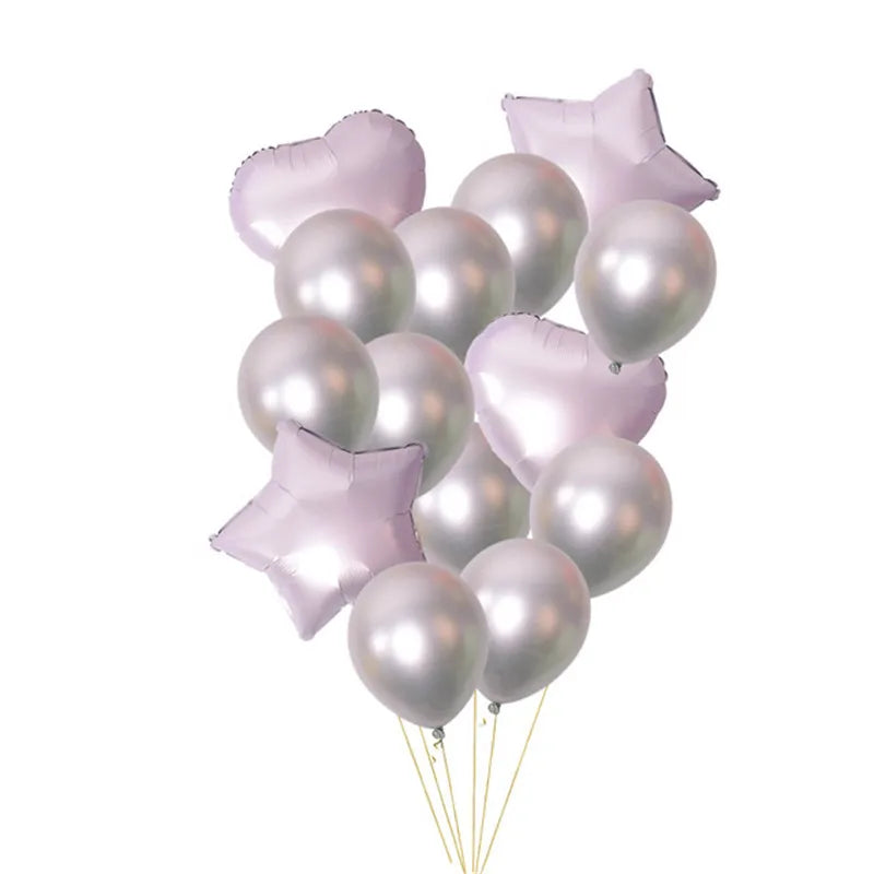 Ballons en latex avec confettis métalliques