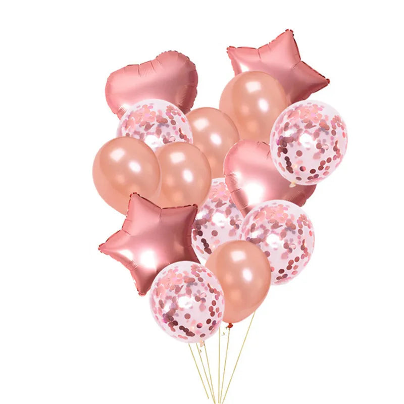 Ballons en latex avec confettis métalliques