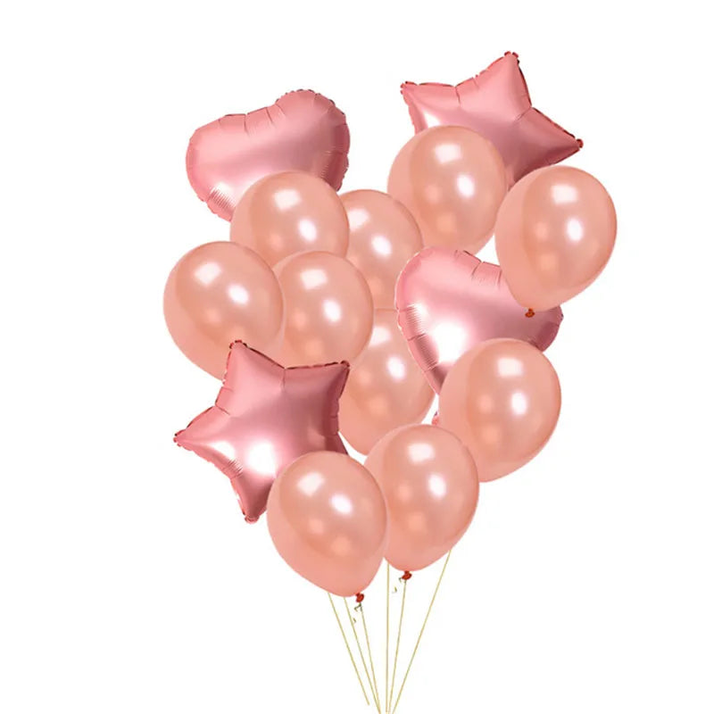 Ballons en latex avec confettis métalliques