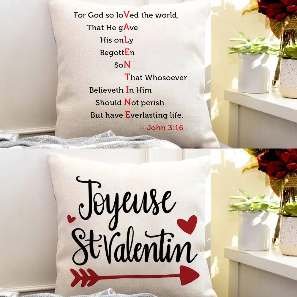 Housse De Coussin Saint Valentin