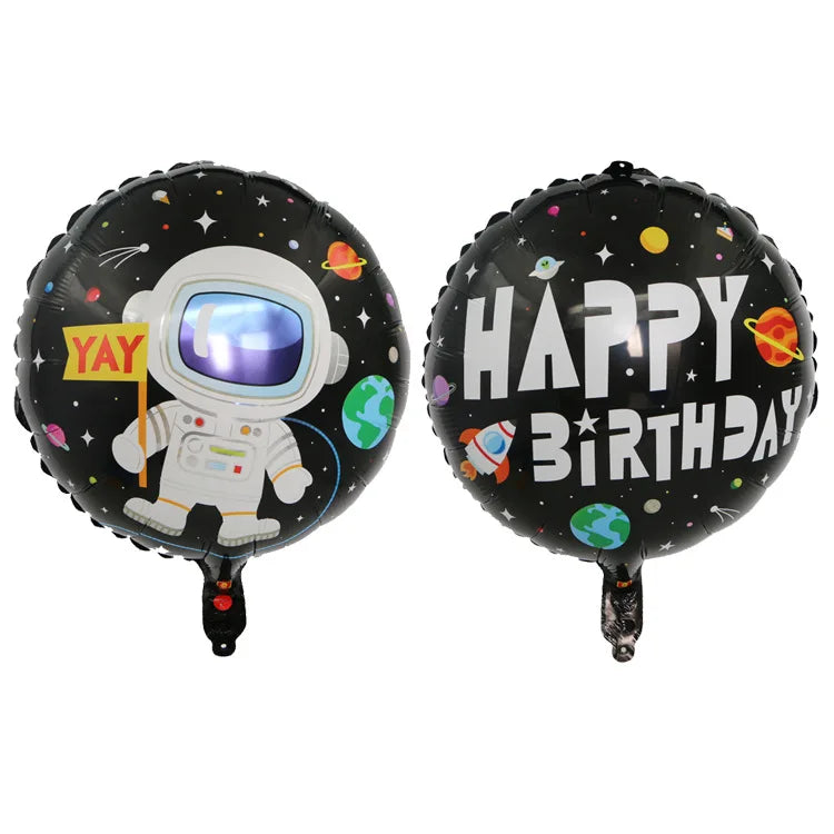 Ballons en aluminium pour décoration d'anniversaire d'enfant, thème astronaute