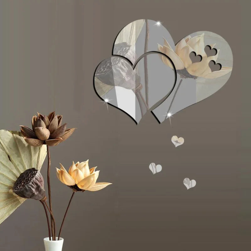 Encollant mural 3D coeur