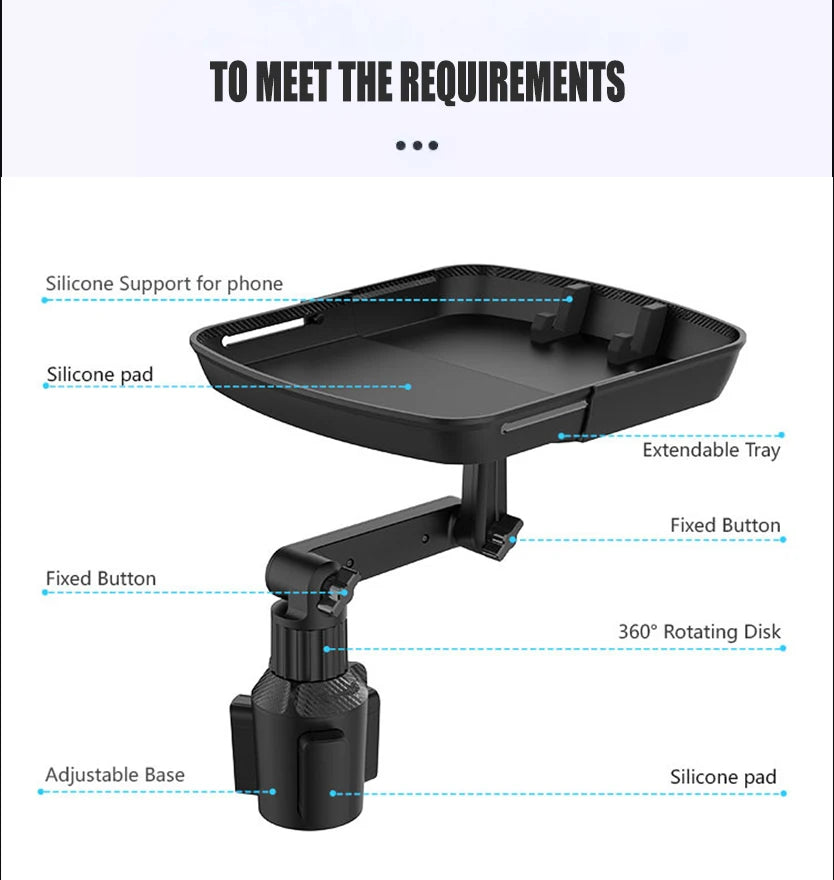 Support de plateau pliable multifonctionnel pour automobile