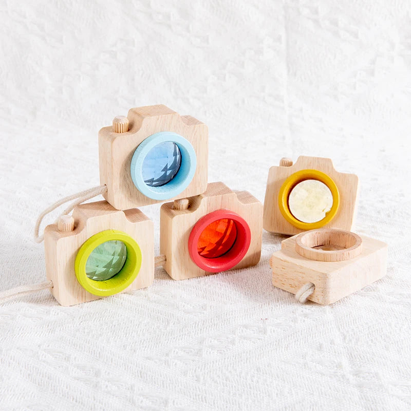 Jouets kaléidoscope colorés en bois pour bébé