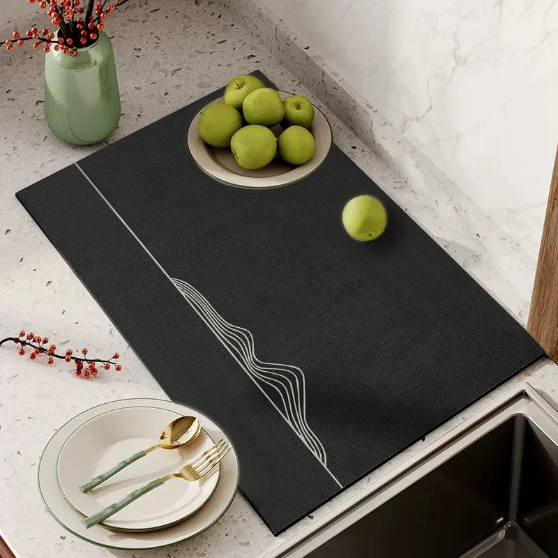 Tapis de séchage de vaisselle de cuisine