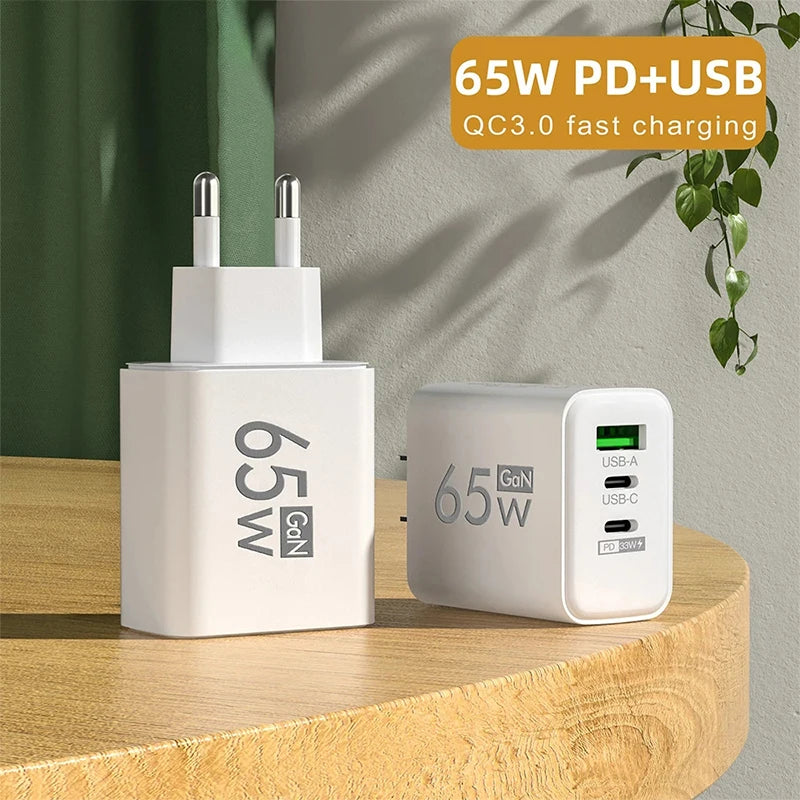 chargeur USB type-c 65W PD 3.0