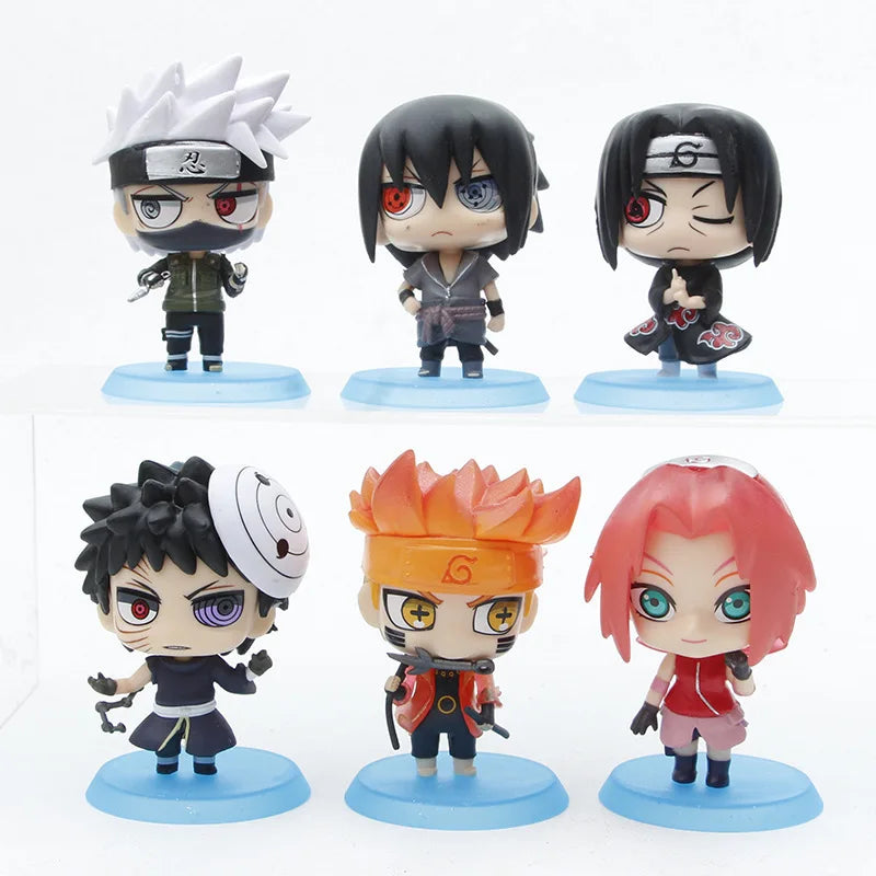 Lot de 6 figurines d'anime Naruto