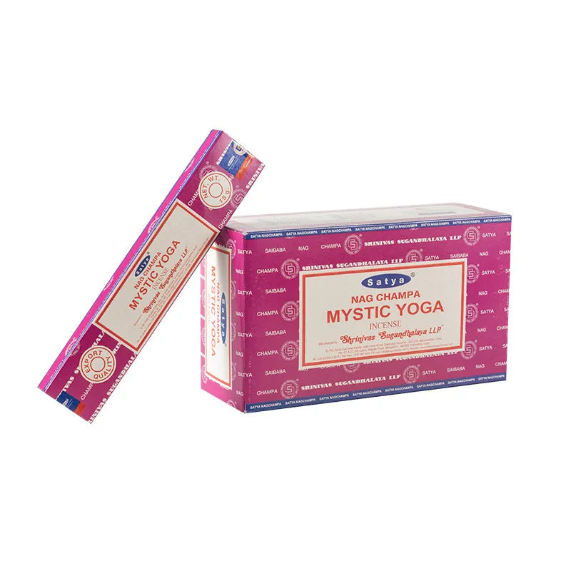 Encens indien en bois de santal, ligne Satya Nag Champa, parfumé, méditation Sai Baba, maison, 12 pièces/boîte