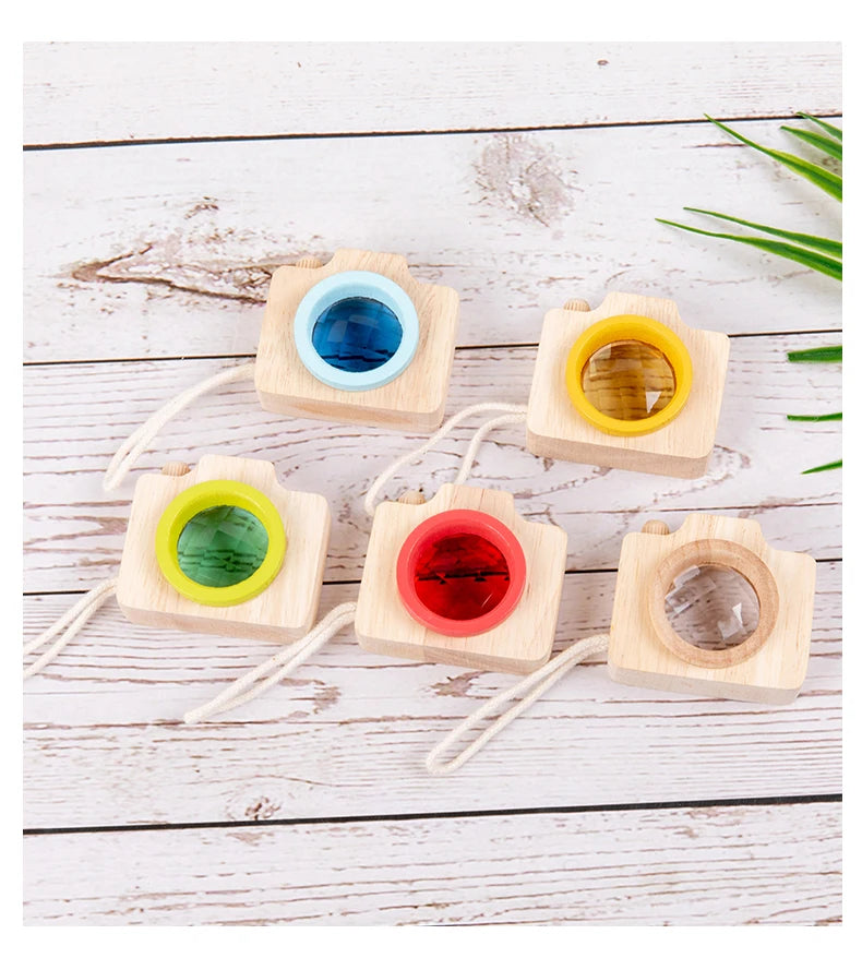 Jouets kaléidoscope colorés en bois pour bébé