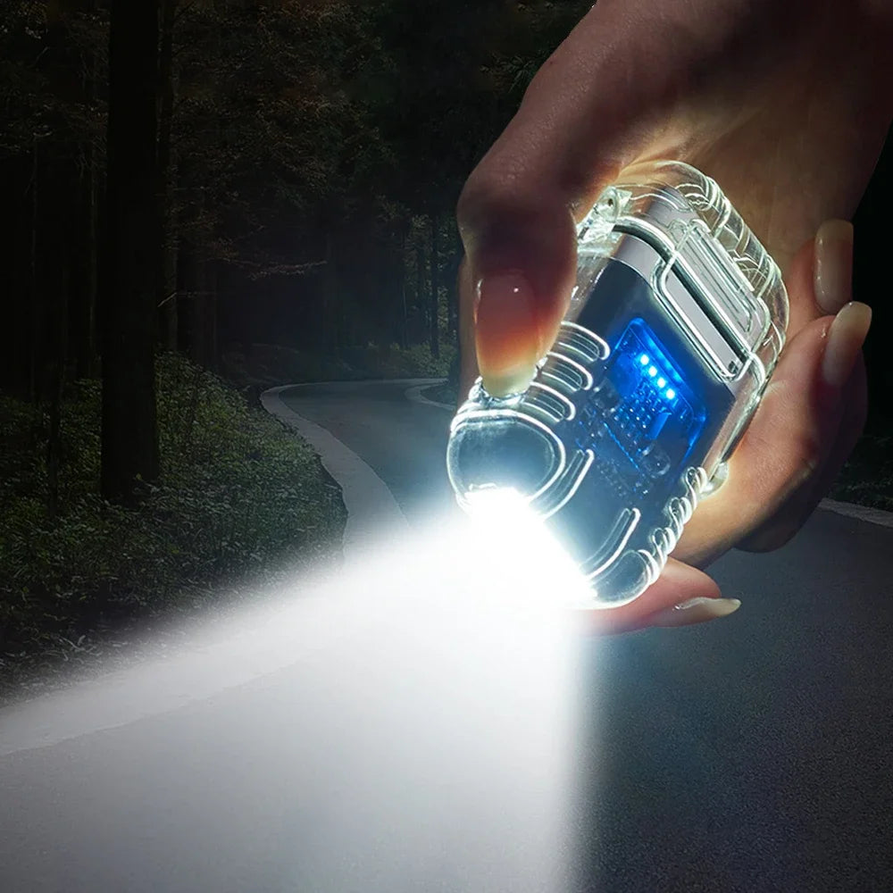 Briquet à double arc étanche avec lumière LED