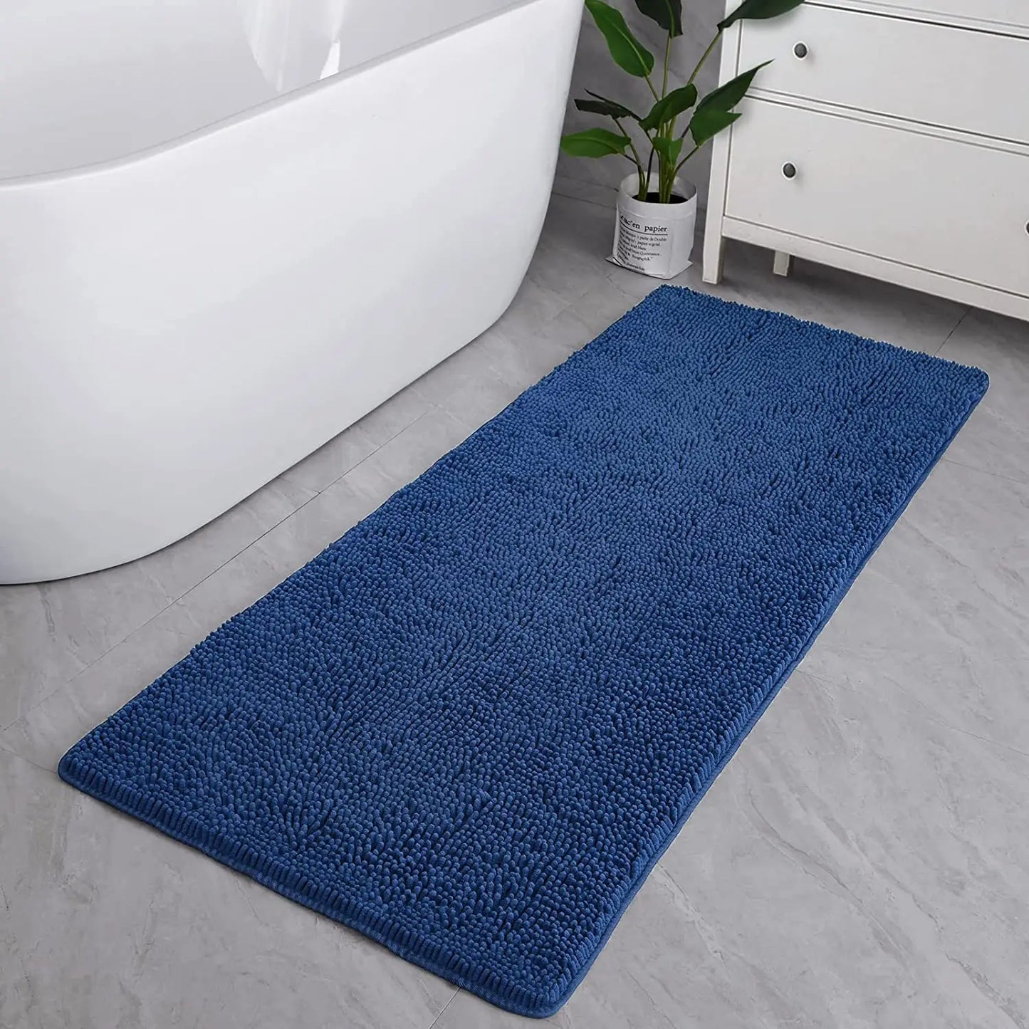 Tapis de bain antidérapant de salle de bains en Chenille épaisse