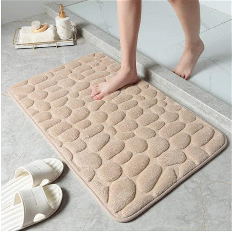 Tapis antidérapant en pavés pour salle de bain