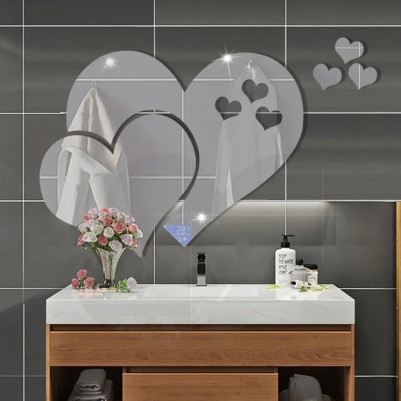 Encollant mural 3D coeur